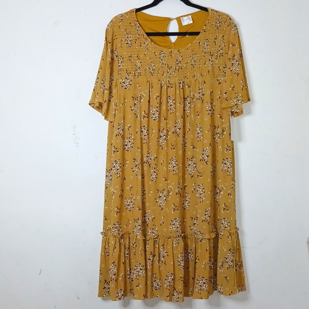 Siren lily‎ dark yellow womens Dress | Size: 1X